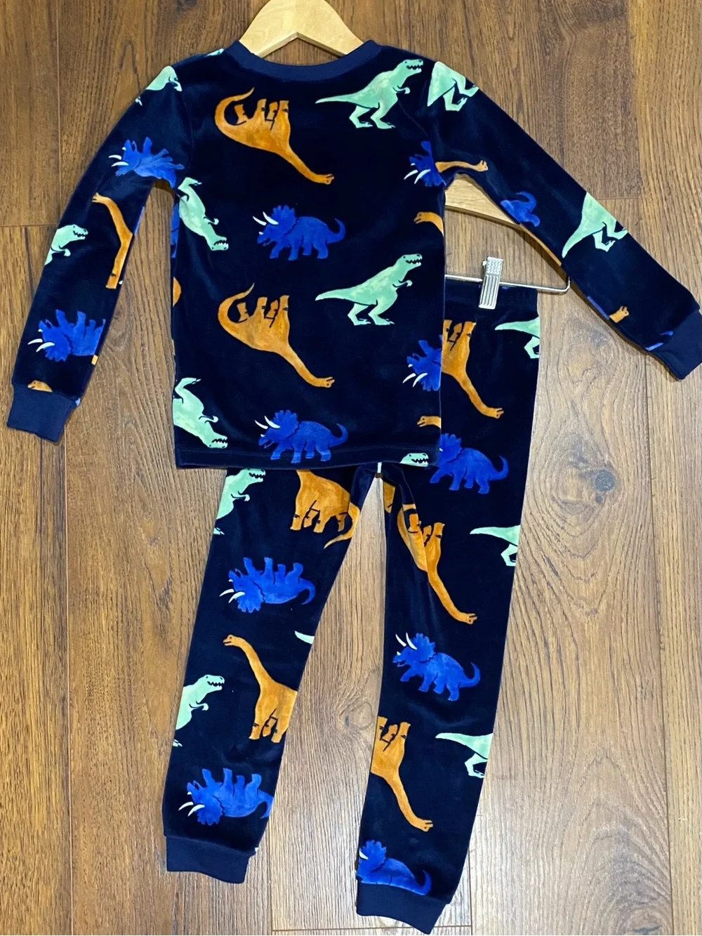 Carter's Cozy Fleece Navy Dinosaur Print 2-piece Pajamas Set Size 5T